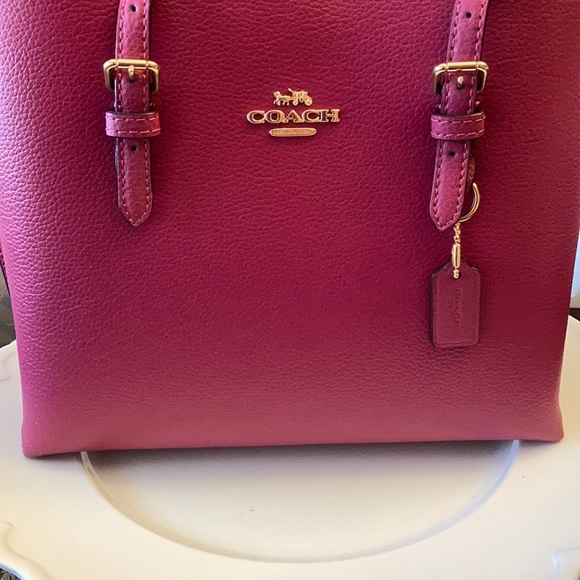 Coach Mollie Leather Tote 25 - Picture 3 of 10